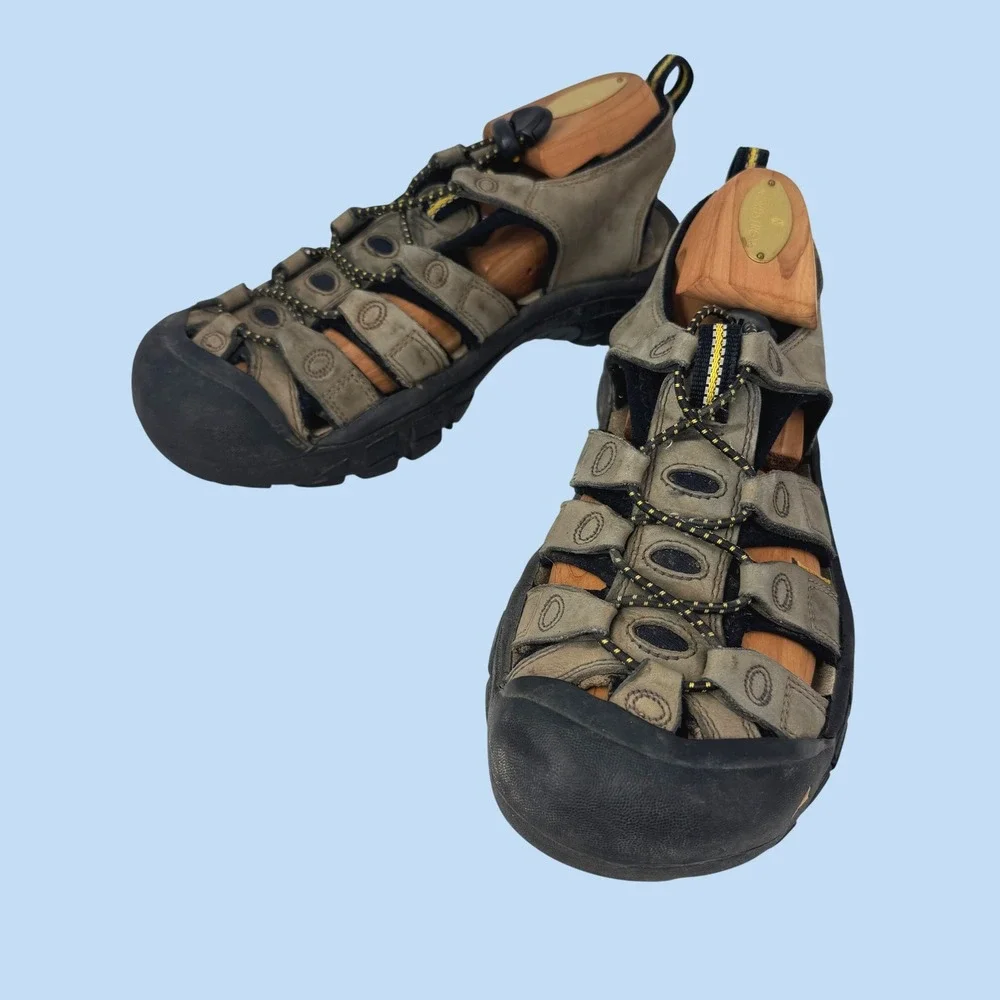 Keen Newport Men 7 Brown Leather Waterproof Hiking Sandals Outdoor Trail Shoes